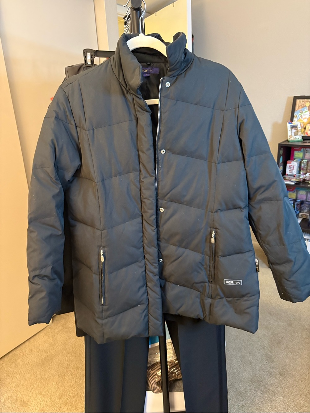 MCM Black Quilted Puffer Jacket